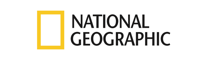 Logo of National Geographic on a white background